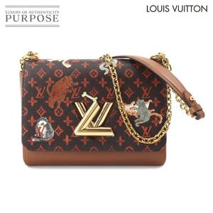 新品同様 ルイ ヴィトン LOUIS VUITTON モノグラム キャットグラム サック ツイスト MM チェーン ショルダー バッグ レザー 90237479