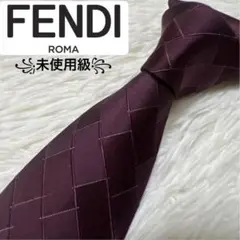 【ズッカ柄】FENDI フェンディ　ブランドネクタイ　シルク