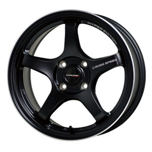 YOKOHAMA BluEarth AE-01F 205/65R15 CROSS SPEED CR5 セミグロスブラック 15インチ 5.5J+43 4H-100 4本セット