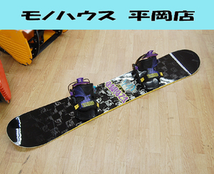 152cm FLOW スノーボード EZRIDER QUEST バインディング付き ブラック×パープル フロー イージーライダー クエスト スノボ 札幌市 