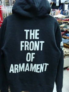 THE FRONT OF ARMAMENT 武装戦線 ジップアップパーカー 黒 (M)