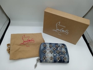 Christian Louboutin W PANETTONE COIN PURSE CALF EMP クリスチャン・ルブタン コインケース ブルー