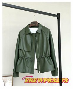 防寒 真冬 秋冬本革 ステンカラージャケット レディース レザーコート 女性 ラム革 カッコウイイ ビジネス 通勤 スタイリッシュ