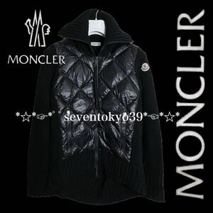 【大特価歳末感謝セール・限定即決価格】 本物 新品 53536103 MONCLER モンクレール/サイズS 大人気 ニット切替 ダウンジャケット　