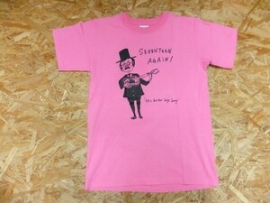 SEVENTEEN AGAiN セブンティーンアゲイン キッズ レディース This Guitar Says Sorry バンドTシャツ ピンク サイズ Youth L