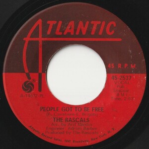 Rascals People Got To Be Free / My WorldAtlantic US 45-2537 201400 ROCK POP ロック ポップ レコード 7インチ 45