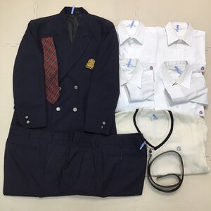 OT127-1(中古)栃木県 文星芸術大学附属高校 男子学生服 10点セット/旧制服/A180-/W85/ブレザー/セーター/ズボン/ネクタイ/ベルト/卒業生品