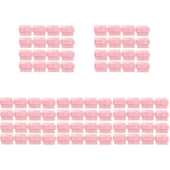 Pink1 Frcolor ギフトボックス ラッピングボックス 蝶結び リボン付き 小物入れ ジュエリー アクセサリー紙箱 ピアス リング 指輪ケース 正方形 120個セット