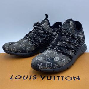 ［未使用］ルイヴィトン　LOUIS VUITTON ファストレーンライン モノグラム デニム 　スニーカー7 26cm