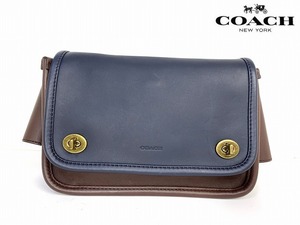 極美品★送料無料★レアモデル コーチ メンズ COACH カラーブロック レザー ロック ボディバッグ ウエストバッグ ヒップバッグ