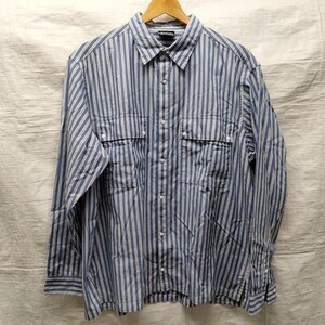 コロンビア ブラックレーベル Columbia blacklabel Rocky Hill Meadow Shirt ブルーストライプ　長袖シャツ　L ボックスシャツ　