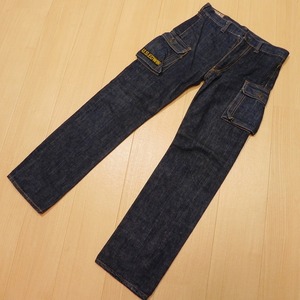 ＝348★ 60s 70s ヴィンテージ EDWIN (エドウィン) 1017 デニム カーゴパンツ w29 古着 レトロ ジーンズ デニムパンツ 赤耳 片耳 ★