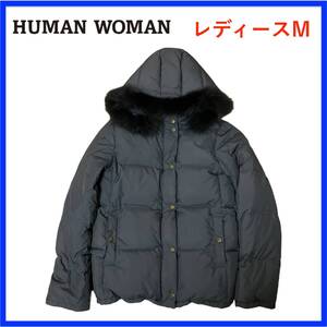 N3291*美品*HUMAN WOMAN*ヒューマンウーマン”リバーシブル*ジャンパージャケット”レディースM