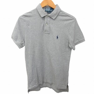 ポロ バイ ラルフローレン Polo by Ralph Lauren 美品 ポロシャツ カットソー ロゴ刺? 半袖 グレー Sサイズ 0415 ■GY14 メンズ