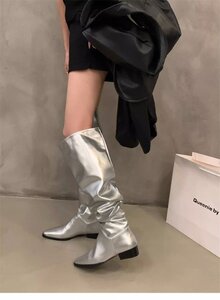 ロングブーツ レディース ニーハイブーツ 女性ブーツ 【38】24cm ブラック