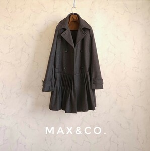 超高級 極美品 Maxmara 一級品モダンチェスターコート シンプルデザイン max&co. マックスマーラ マックスアンドコー 