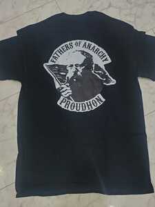 無政府主義の父☆ピエール・ジョゼフ・プルードン☆Pierre-Joseph Proudhon☆新品 Tシャツ☆黒M☆アナーキズム 思想Tシャツ