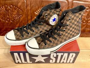 ★☆希少レア!コンバース ALL STAR HI D ダミエ 茶色 4.5 23.5cm converse オールスター チェック ハイカット デッド ビンテージ 2223☆★