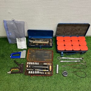 【中古品】『12-320』パワフルハンドタッカー SUNKEY KTC ラチェットレンチ ソケット 絶縁キャップ 工具 大量 まとめ