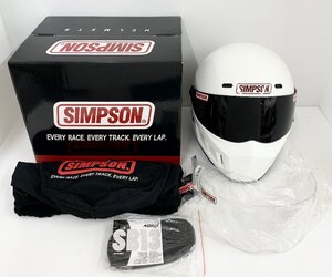 [rmm] 美品 SIMPSON シンプソン SUPER BANDIT13 スーパーバンディッド13 ホワイト 白 サイズ：58cm フルフェイスヘルメット