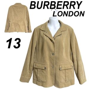 BURBERRY LONDON バーバリーロンドン レディース コーデュロイジャケット 13 ボタンロゴ 大きい FC113-703-42 三陽商会 ベージュ系 (A27)★