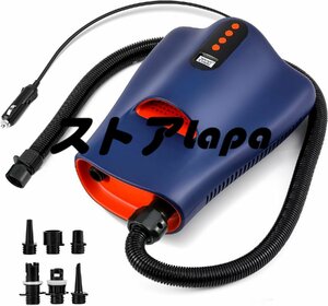 電動エアーポンプ 空気ポンプ DC12V 20PSI 空気入れ&空気抜き両対応 自動停止機能 SUP用 小型 q1550