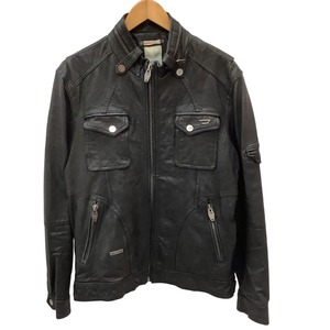 ♪♪ DIESEL ディーゼル メンズ レザージャケット SIZE L ブラック やや傷や汚れあり