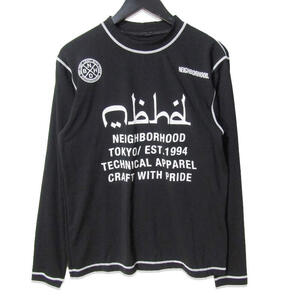 NEIGHBORHOOD ネイバーフッド ラッシュガード 201STNH-CSM01 RASH GUARD/E-CREW.LS 長袖Tシャツ ブラック 黒 S 27108627