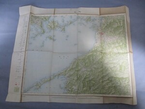 ◆古地図 大正5年5月30日発行 松山◆約45.5㎝×58㎝ 戦前 大日本帝国陸地測量部 二十万分一之尺 愛媛 レア稀少♪2F-80216