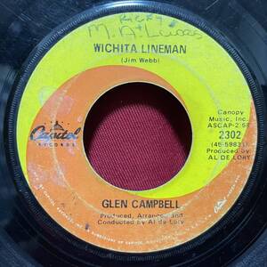 ◆USorg7”s!◆GLEN CAMPBELL◆WICHITA LINEMAN◆