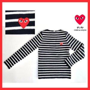 ● PLAY COMME des GARCONS セーター M ウール ストライプ ボーダー プレイコムデギャルソン 新品 日本製