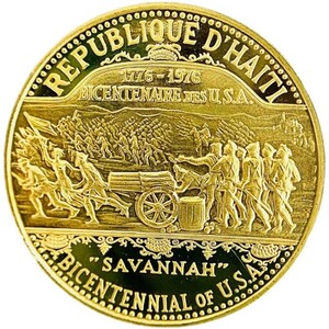 ハイチ共和国金貨 1974年 21.6金 13g イエローゴールド コイン GOLD コレクション 美品