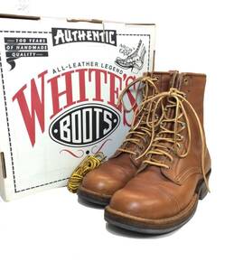 WHITE’S BOOTS ホワイツ レースアップブーツ ストレート ワークブーツ 革靴 ブラウン レザー 8.5D 