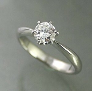 婚約指輪 シンプル ダイヤモンド 0.2カラット プラチナ 鑑定書付 0.268ct Fカラー SI2クラス 3EXカット H&C CGL