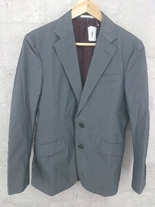 ◇ Harrods ハロッズ ストライプ 2B 長袖 テーラード ジャケット 34(1) グレー #