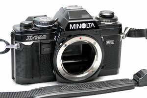 （綺麗）MINOLTA ミノルタ人気の高級一眼レフカメラ NEW X-700 MPS黒ボディ 希少・良好品 （腐食無し）