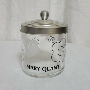 マリークワントキャニスター MARY QUANT ガラス容器 小物入れ/グラス/タンブラーとしても