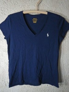 ｎ9366　POLO　RALPH LAUREN　ポロ　ラルフ　ローレン　レディース　半袖　Vネック　tシャツ　人気　送料格安