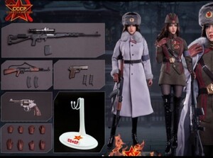 ☆新品 1/6 女性アクションフィギュア　ソビエト女兵士　CCCP ミリタリー　将校　Flagset 未使用