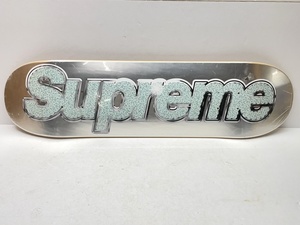 01w3908★1円~ Supreme シュプリーム Bling Skateboard Deck スケートボード デッキ シルバー 13SS 板のみ タイヤ無し 未使用 中古品