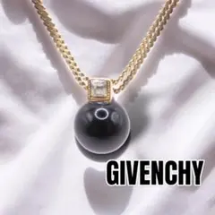 GIVENCHY ジバンシー　ネックレス　ゴールド　ブラック　パール　ストーン