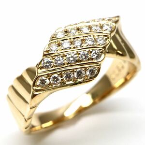 POLA jewelry(ポーラ)◆K18 天然ダイヤモンドリング◆J◎ 約5.8g 13号 0.25ct diamond ring 指輪 EE0/EE4