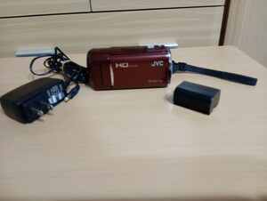 JVC デジタルビデオカメラGZ-HM190-R動作品バッテリー、充電器付き