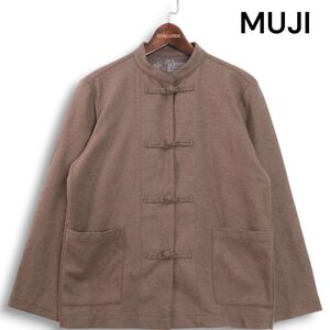 MUJI 無印良品 秋冬♪ 長袖 カンフー チャイナ シャツ Sz.XXS-XS レディース　K4T01955_B#N