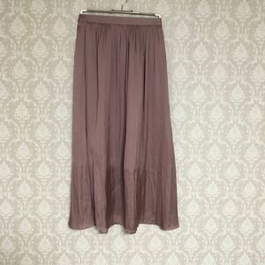 GU サテンスカート　ブラウン系(あずきアイス色) Sサイズ