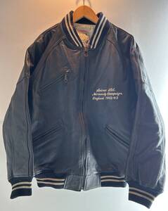 AVIREX レザー スタジャン VARSITY JACKET ブラック XL 《F32》