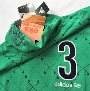 ◆adidas◆長袖タートルネックシャツ◆O◆グリーン