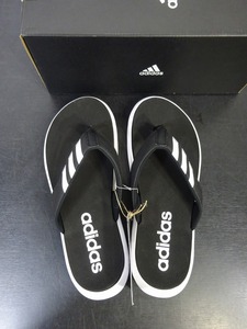 本州送料無料 未使用品 アディダス adidas サンダル ビーチサンダル 24.5ｃｍ ブラック×ホワイト ＥＧ２０６９ ＣＦ ＦＬＰ ＳＡＮＤＡＬ