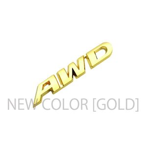 今だけ送料0円 【ゴールド】 AWD エンブレム カスタム ドレスアップ GOLD 両面テープ