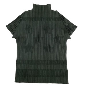 ♪♪ ISSEY MIYAKE イッセイミヤケ PLEATS PLEASE カットソー 星柄 SIZE 3 PP81-JK142 カーキ やや傷や汚れあり